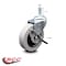 Service Caster 3 Inch Thermoplastic Rubber Wheel 8mm Threaded Stem Caster with Brake SCC SCC-TS05S310-TPRS-SLB-M815 - alternate 3